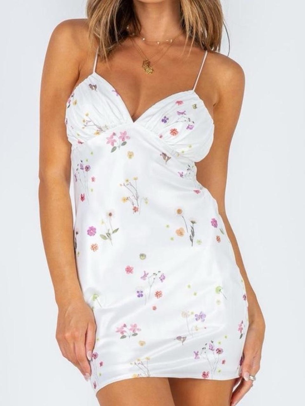 Princess Polly Floral Satin Slip Dress